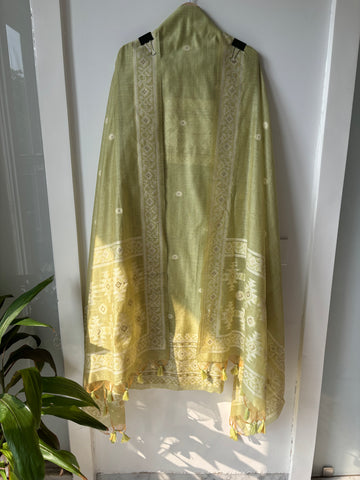 Jamdani Light Green Suit