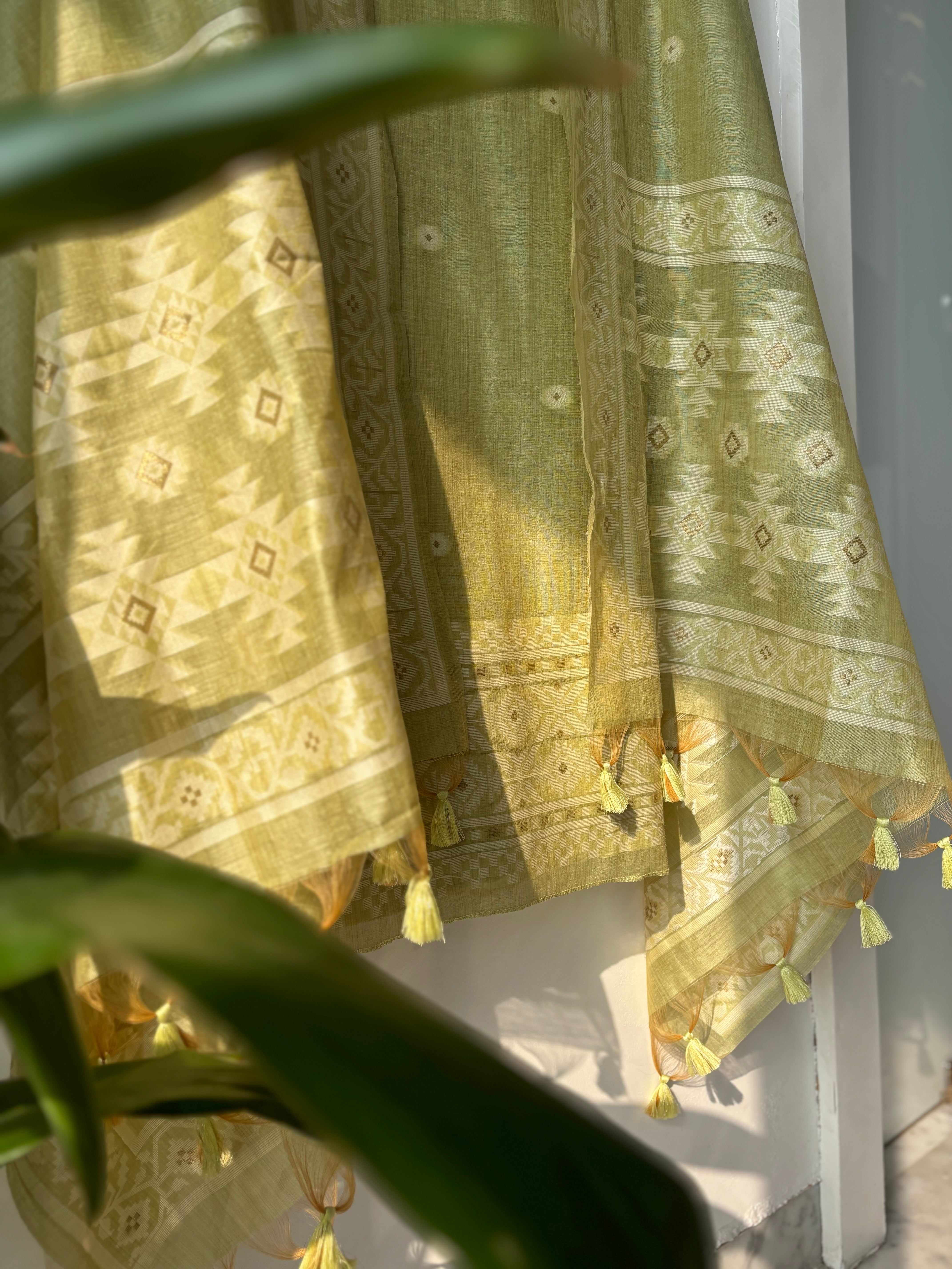Jamdani Light Green Suit