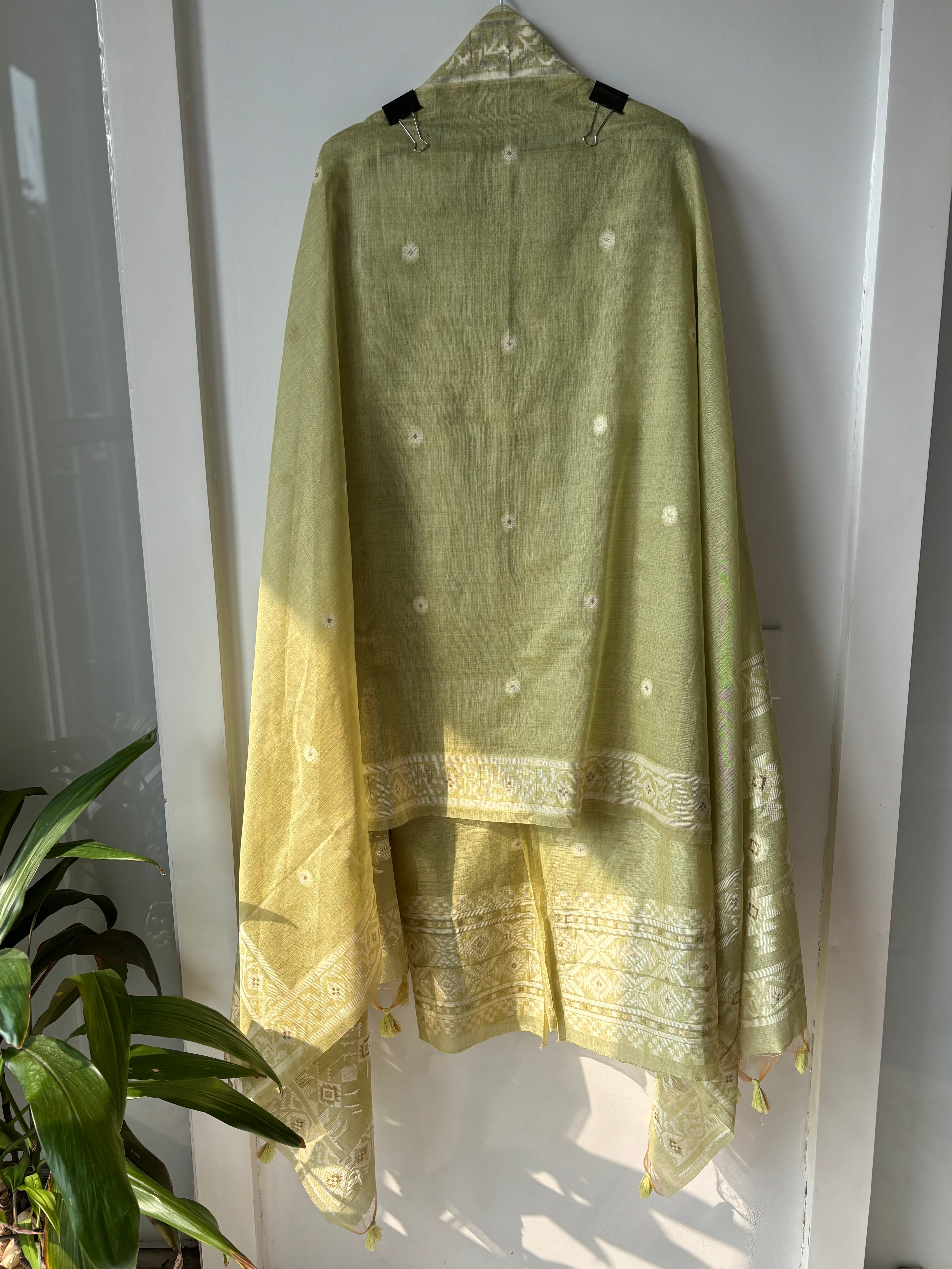 Jamdani Light Green Suit