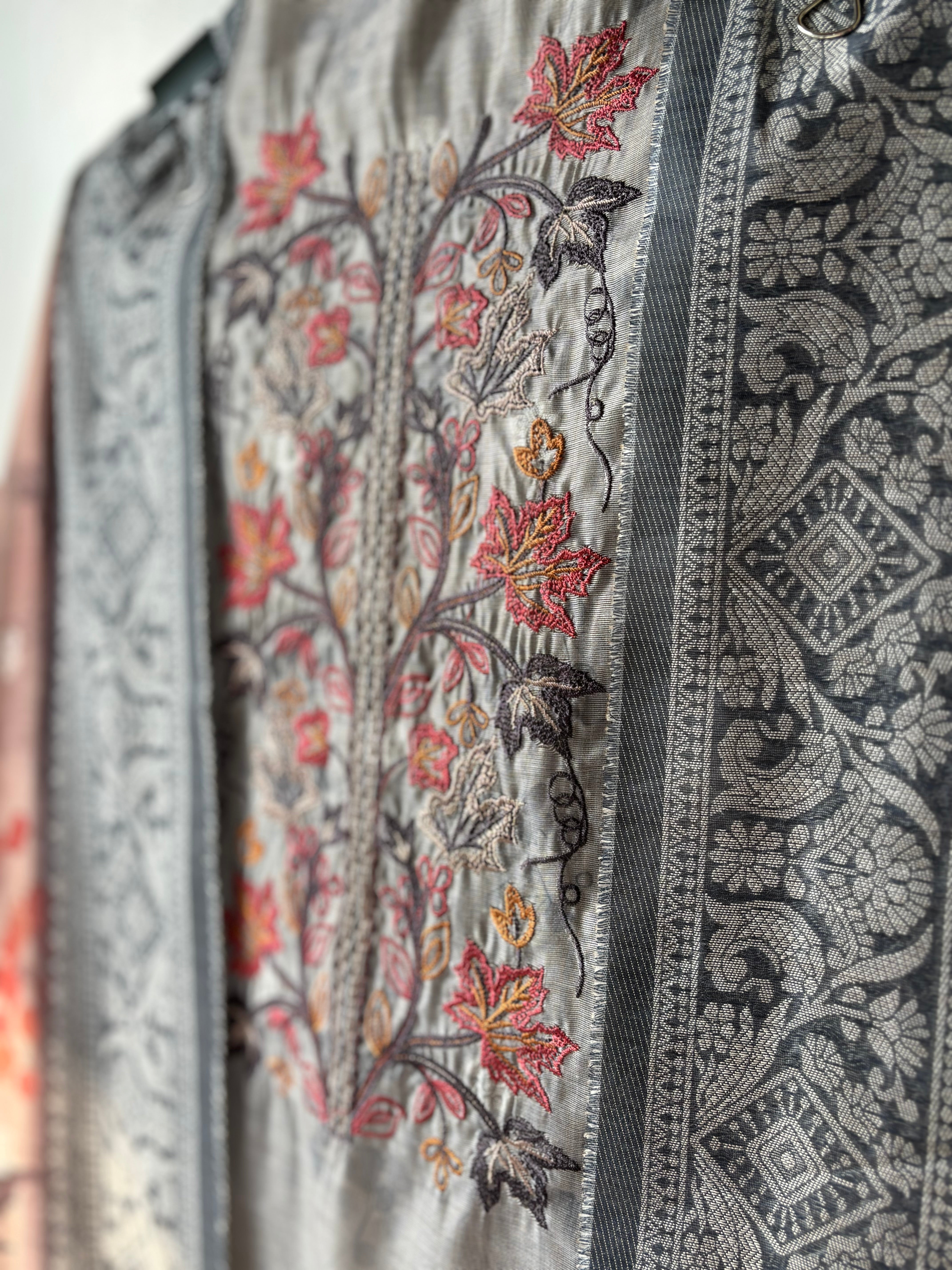 Jamdani Grey Suit